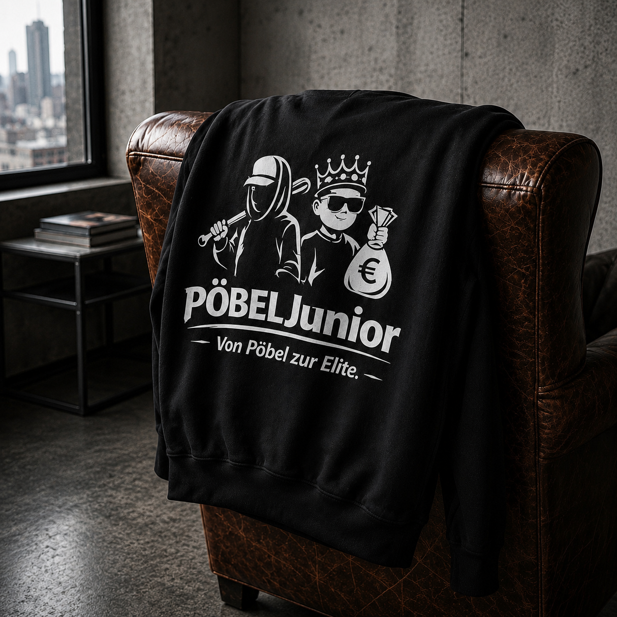 PÖBEL JUNIOR Kinder Hoodie – „Von Pöbel zur Elite“