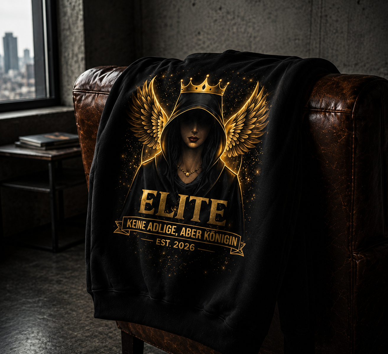 ELITE Damen Streetwear Hoodie – Royal Angel Style