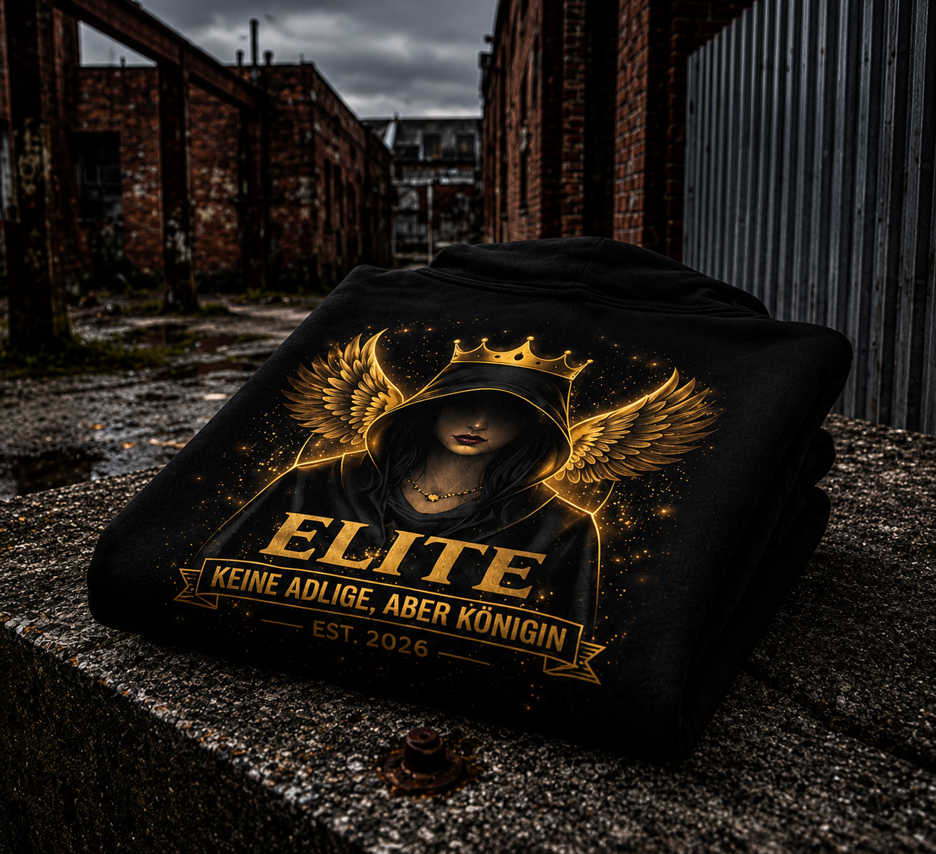 ELITE Damen Streetwear Hoodie – Royal Angel Style