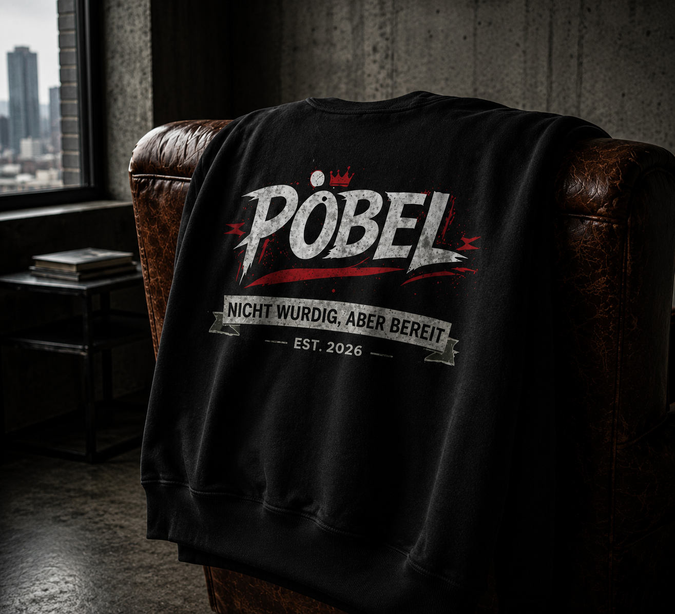 PÖBEL Unisex Streetwear Hoodie – Urban Schriftzug Style