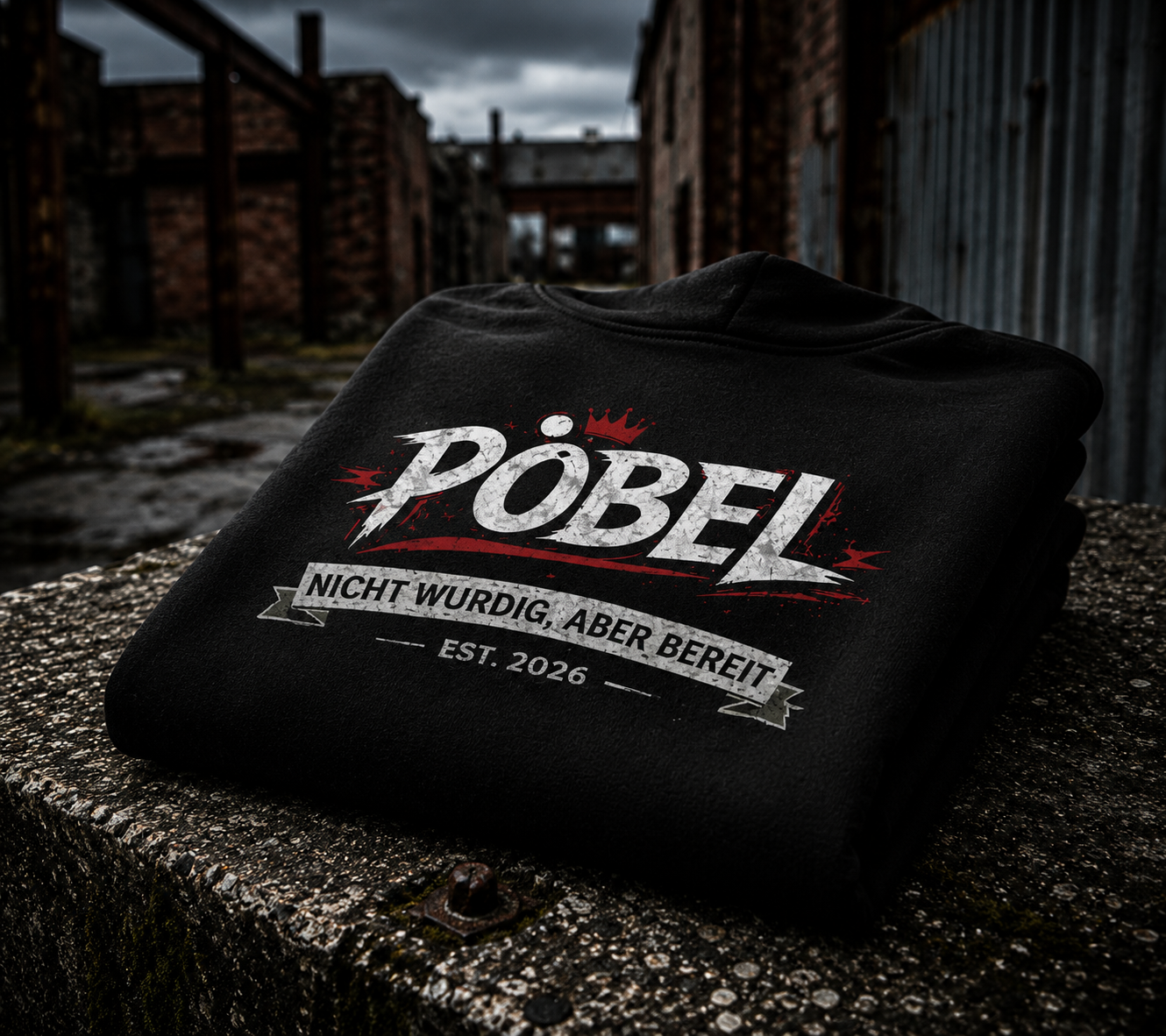 PÖBEL Unisex Streetwear Hoodie – Urban Schriftzug Style