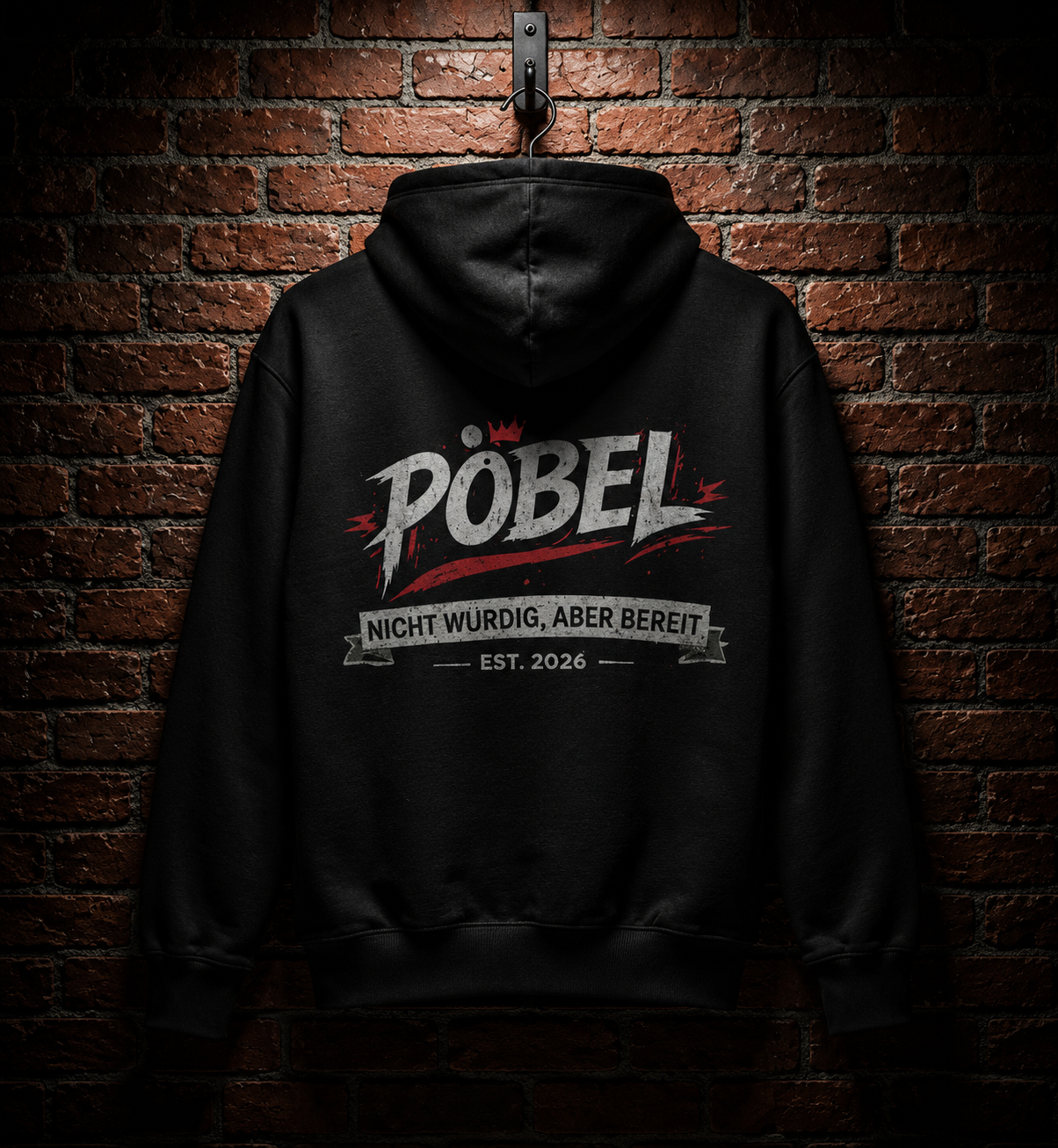 PÖBEL Unisex Streetwear Hoodie – Urban Schriftzug Style