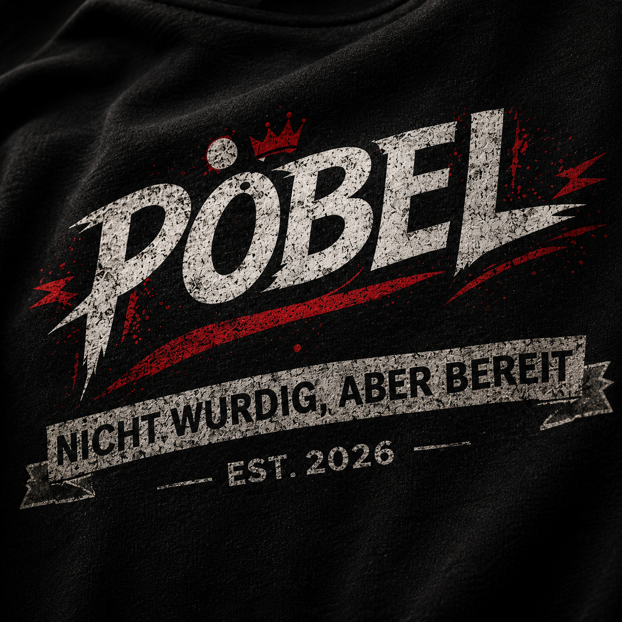 PÖBEL Unisex Streetwear Hoodie – Urban Schriftzug Style