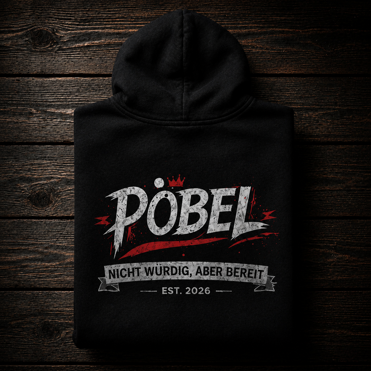 PÖBEL Unisex Streetwear Hoodie – Urban Schriftzug Style