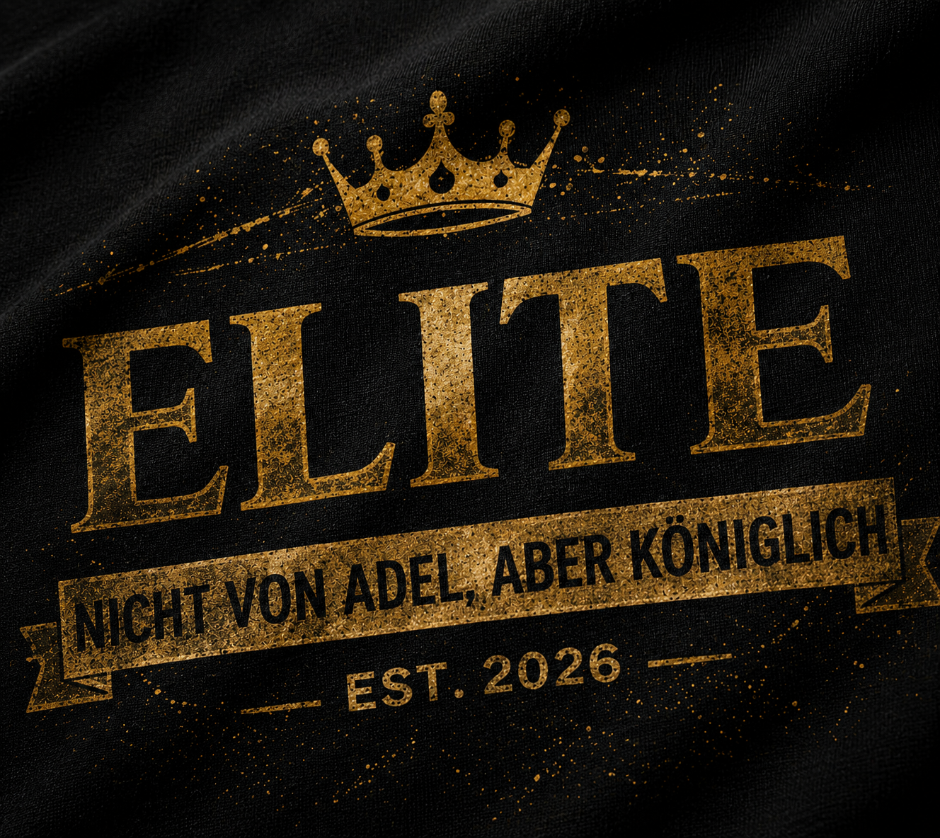 ELITE Herren Streetwear Hoodie – Royal Schriftzug Style