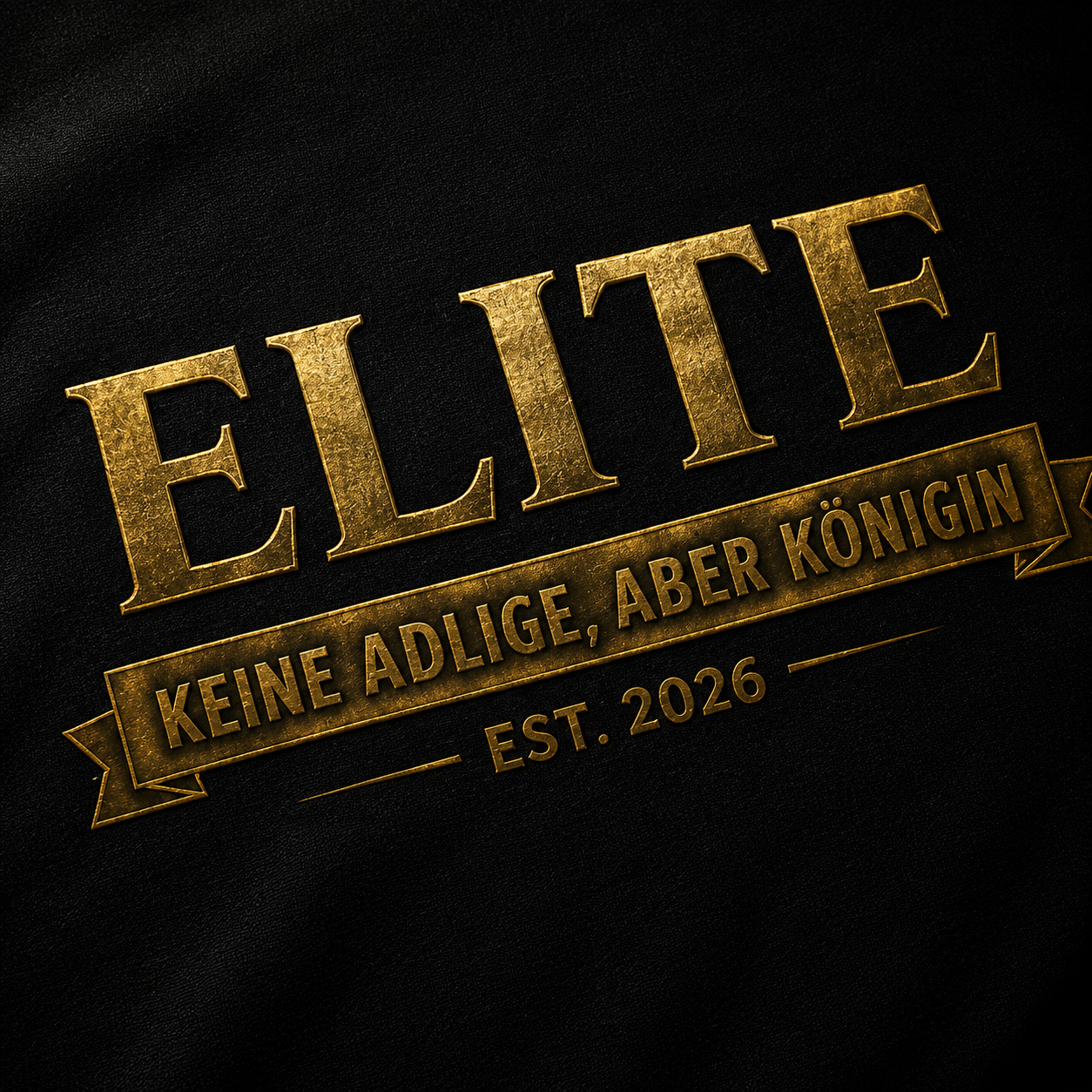 ELITE Damen Streetwear Hoodie – Royal Schriftzug Style