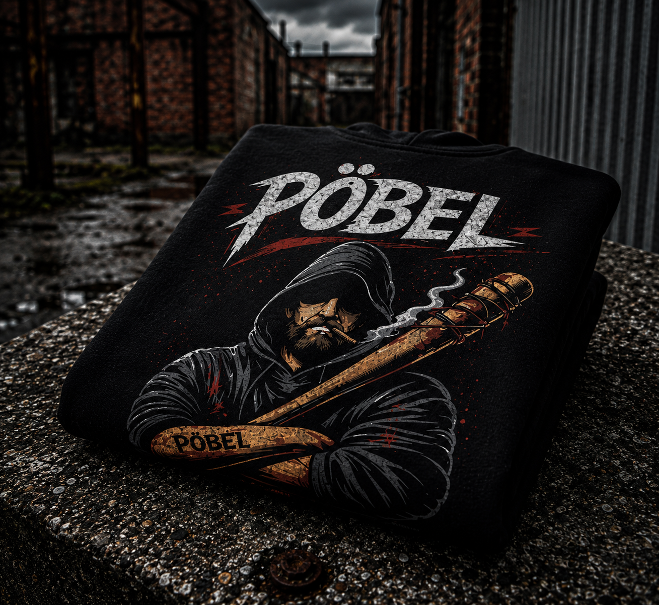 PÖBEL Streetwear Hoodie – Maskierter Mann Urban Style