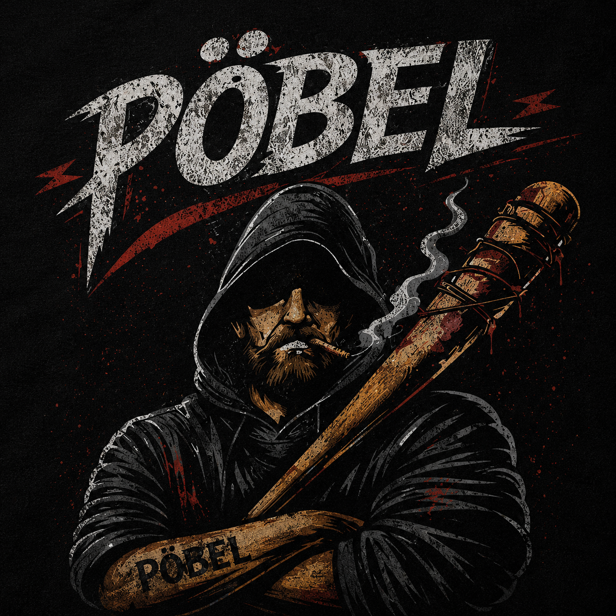 PÖBEL Streetwear Hoodie – Maskierter Mann Urban Style