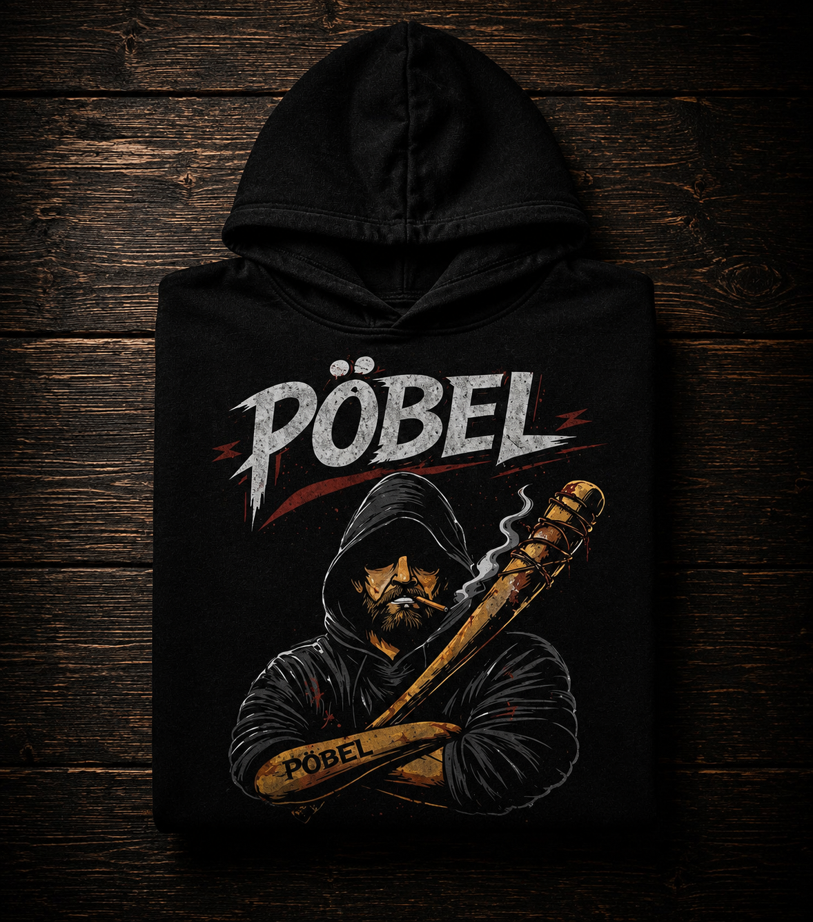 PÖBEL Streetwear Hoodie – Maskierter Mann Urban Style
