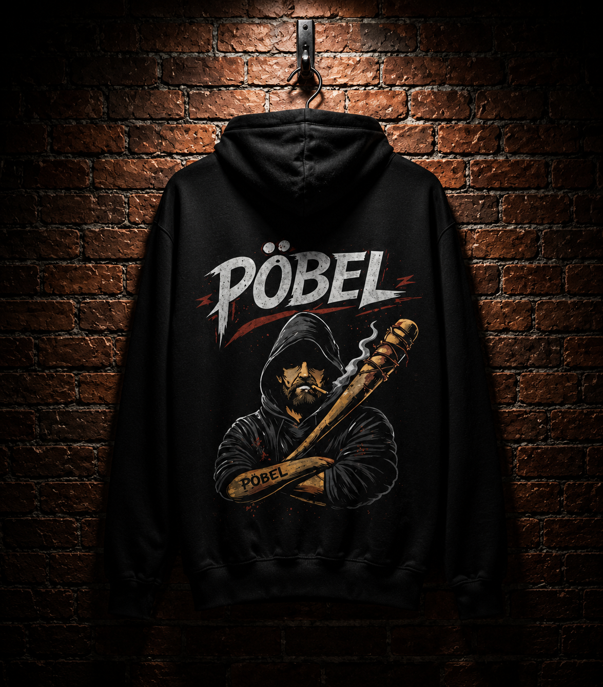 PÖBEL Streetwear Hoodie – Maskierter Mann Urban Style