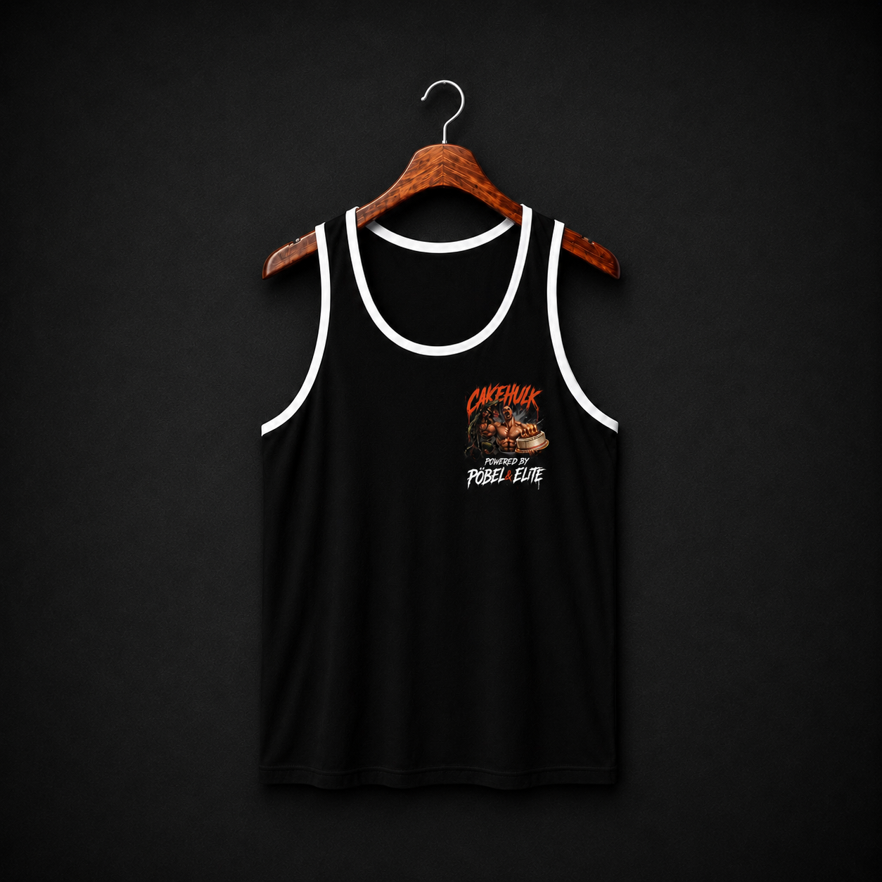 Muskelshirt – Schwarz „CAKEHULK – PÖBEL & ELITE“