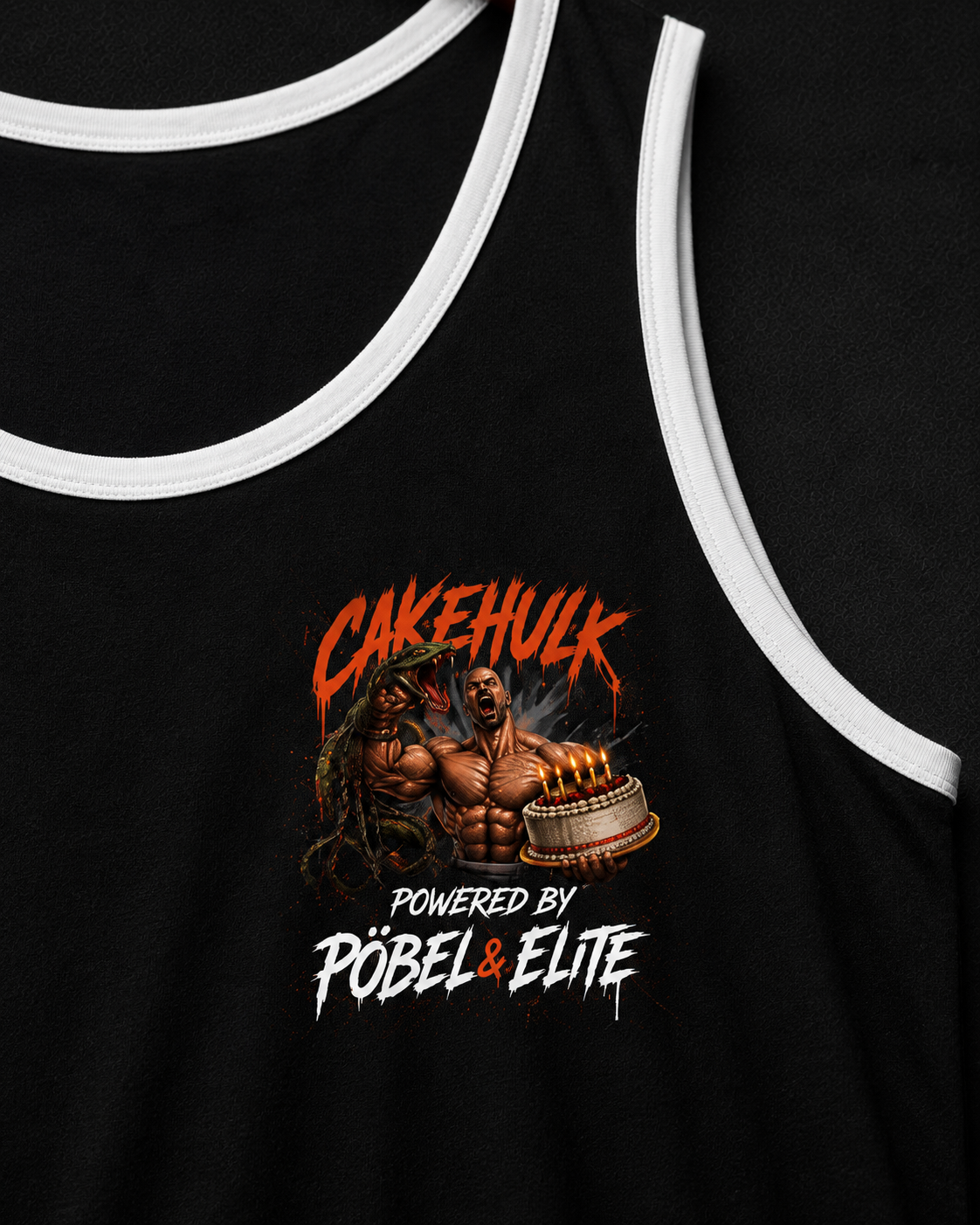 Muskelshirt – Schwarz „CAKEHULK – PÖBEL & ELITE“